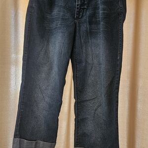 a.n.a Women's Charcoal Relaxed Jeans